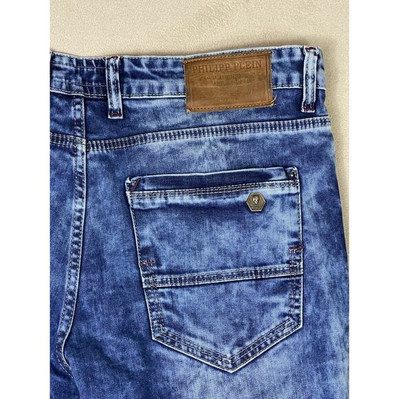 Philipp Plein Jeans Womens 38 Blue Strawberry Cheesecake‎ Denim Adult - Picture 11 of 13